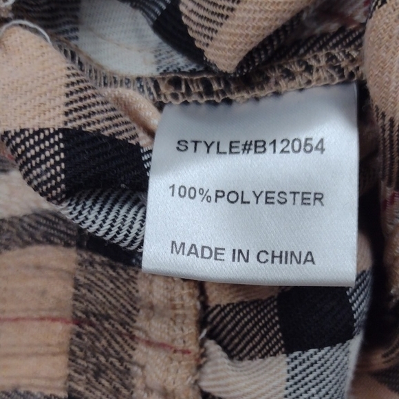 JODIFL Plaid Pants Wide Leg in Beige and Black - Picture 12 of 12